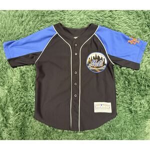 New York Mets David Wright #5 MLB Black Blue Baseball Jersey Youth Size S Small